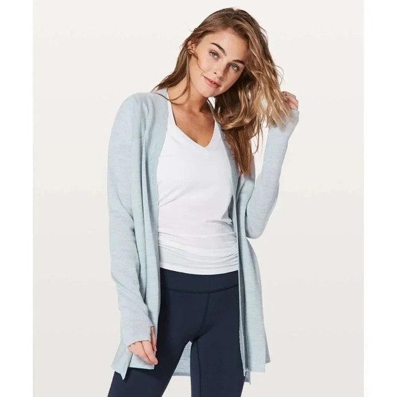 Lululemon Blissful Zen Sweater Women Size 8 Heather Starlight Vintage - Picture 3 of 5